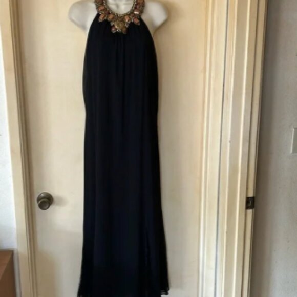 Alice + Olivia Ravi beaded halter maxi dress size S/P - Picture 1 of 6